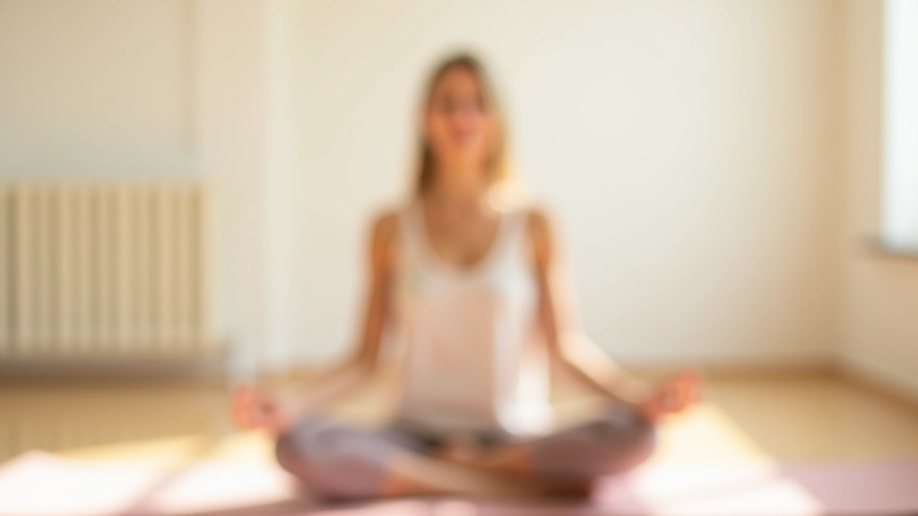 Mulher em sessão de meditação guiada em ambiente tranquilo